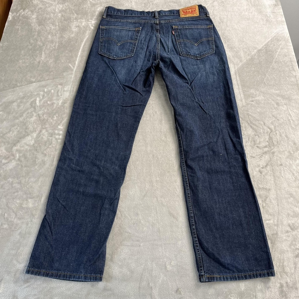 Levis 514 Jeans Mens 36x32 Blue Medium Wash Straight Leg Denim Pants Classic